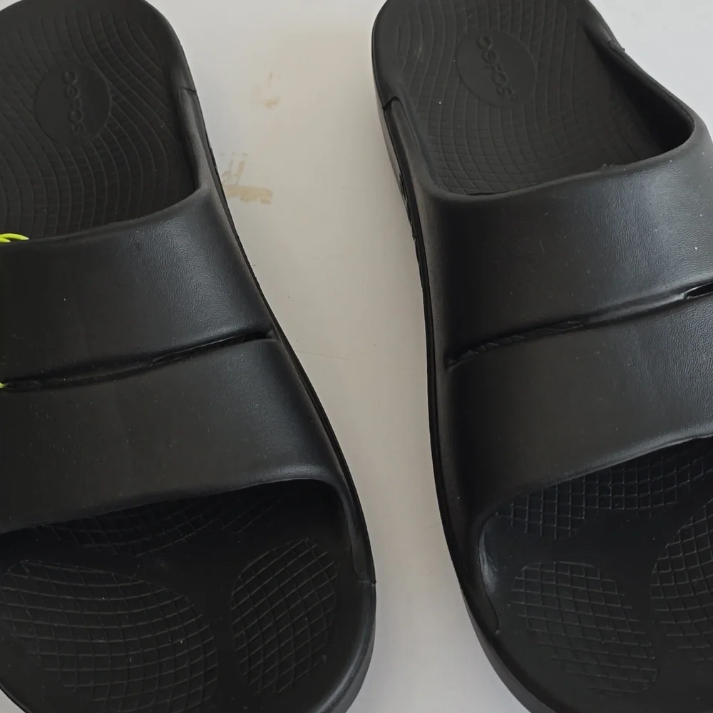 NWT OOFOS Oofoam Ooahh Slide Sandal Unisex Black Size Men 13 Women 15